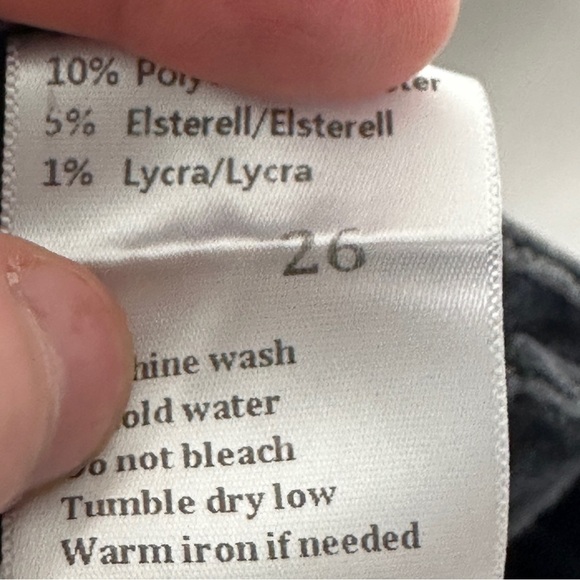 Kancan USA Distressed Raw Hem Black Ankle Skinny‎ Stretch Jeans Size 26 Denim - Picture 9 of 12